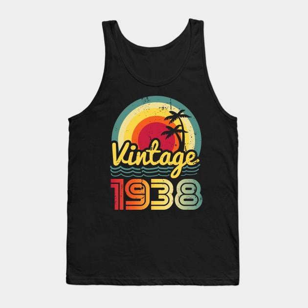 Vintage 1938 Made in 1938 85th birthday 85 years old Gift Tank Top by Winter Magical Forest